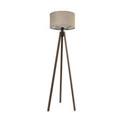 GLOBOSTAR® SAGA 204-0039 Μοντέρνο Επιδαπέδιο Φωτιστικό με Ντουί 1 x E27 AC 220-240V IP20 - Καφέ & Μπεζ - Μ38 x Π38 x Υ140cm
