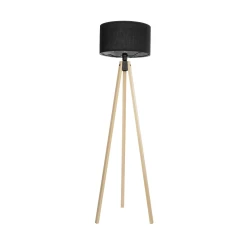 GLOBOSTAR® SAGA 204-0041 Μοντέρνο Επιδαπέδιο Φωτιστικό με Ντουί 1 x E27 AC 220-240V IP20 - Μπεζ & Μαύρο - Μ38 x Π38 x Υ140cm