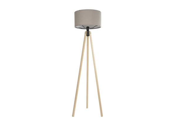 GLOBOSTAR® SAGA 204-0048 Μοντέρνο Επιδαπέδιο Φωτιστικό με Ντουί 1 x E27 AC 220-240V IP20 - Μπεζ & Γκρι - Μ38 x Π38 x Υ140cm