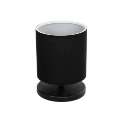 GLOBOSTAR® MINNIE 204-0063 Μοντέρνο Επιτραπέζιο Φωτιστικό Πορτατίφ με Ντουί 1 x E14 AC 220-240V IP20 - Μαύρο - Μ15 x Π15 x Υ21cm