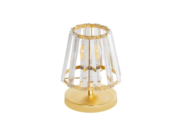 GLOBOSTAR® GLASSY 204-0064 Μοντέρνο Επιτραπέζιο Φωτιστικό Πορτατίφ με Ντουί 1 x E27 AC 220-240V IP20 - Χρυσό & Διάφανο - Μ18 x Π180 x Υ22cm GLOBOSTAR® GLASSY 204-0064 Μοντέρνο Επιτραπέζιο Φωτιστικό Πορτατίφ με Ντουί 1 x E27 AC 220-240V IP20 - Χρυσό & Διάφανο - Μ18 x Π180 x Υ22cm
