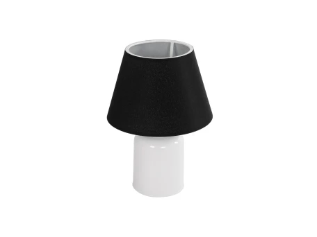 GLOBOSTAR® CIA 204-0081 Μοντέρνο Επιτραπέζιο Φωτιστικό Πορτατίφ με Ντουί 1 x E27 AC 220-240V IP20 - Λευκό & Μαύρο - Μ23 x Π23 x Υ31,5cm