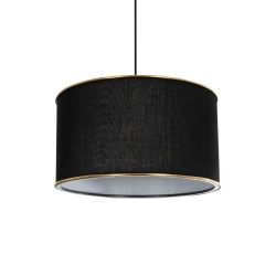 GLOBOSTAR® LOFTY 204-0092 Μοντέρνο Κρεμαστό Φωτιστικό Οροφής με Ντουί 1 x E27 AC 220-240V IP20 - Μαύρο - Μ37 x Π37 x Υ21cm
