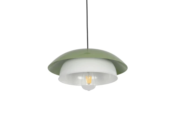 GLOBOSTAR® AURA 204-0119 Μοντέρνο Κρεμαστό Φωτιστικό Οροφής με Ντουί 1 x E27 AC 220-240V IP20 - Πράσινο & Λευκό - Μ31 x Π31 x Υ27cm GLOBOSTAR® AURA 204-0119 Μοντέρνο Κρεμαστό Φωτιστικό Οροφής με Ντουί 1 x E27 AC 220-240V IP20 - Πράσινο & Λευκό - Μ31 x Π31 x Υ27cm
