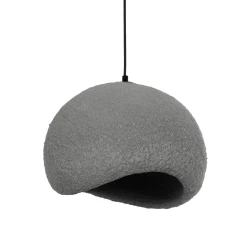 GLOBOSTAR® STONE 204-0122 Μοντέρνο Κρεμαστό Φωτιστικό Οροφής με Ντουί 1 x E27 AC 220-240V IP20 - Γκρι - Μ35 x Π31 x Υ26cm