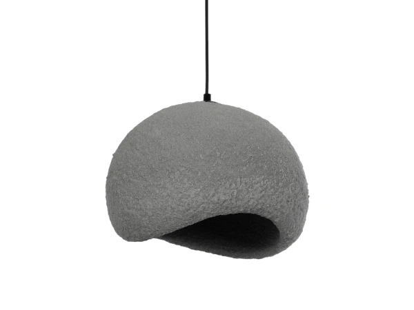 GLOBOSTAR® STONE 204-0122 Μοντέρνο Κρεμαστό Φωτιστικό Οροφής με Ντουί 1 x E27 AC 220-240V IP20 - Γκρι - Μ35 x Π31 x Υ26cm
