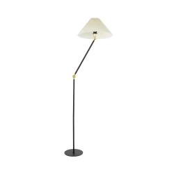 GLOBOSTAR® FLY 204-0127 Μοντέρνο Επιδαπέδιο Φωτιστικό με Ντουί 1 x E27 AC 220-240V IP20 - Μαύρο & Μπεζ - Μ72 x Π38 x Υ155cm