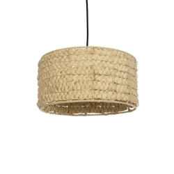 GLOBOSTAR® POMEGRANDE 204-0161 Boho Κρεμαστό Φωτιστικό Οροφής με Ντουί 1 x E27 AC 220-240V IP20 - Μπεζ - Μ32 x Π32 x Υ19cm
