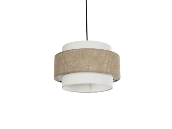 GLOBOSTAR® SOHO 204-0172 Μοντέρνο Κρεμαστό Φωτιστικό Οροφής με Ντουί 1 x E27 AC 220-240V IP20 - Καφέ & Μπεζ - Μ30 x Π30 x Υ20cm