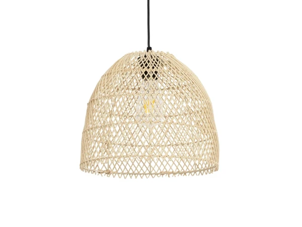 GLOBOSTAR® CESTINO 204-0178 Boho Κρεμαστό Φωτιστικό Οροφής Μονόφωτο 1 x E27 AC 220-240V IP20 Μπεζ - Μ30 x Π30 x Υ25cm