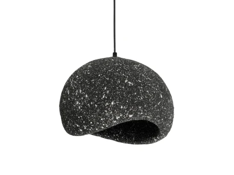 GLOBOSTAR® STONE 204-0194 Μοντέρνο Κρεμαστό Φωτιστικό Οροφής με Ντουί 1 x E27 AC 220-240V IP20 - Μαύρο - Μ35 x Π31 x Υ26cm