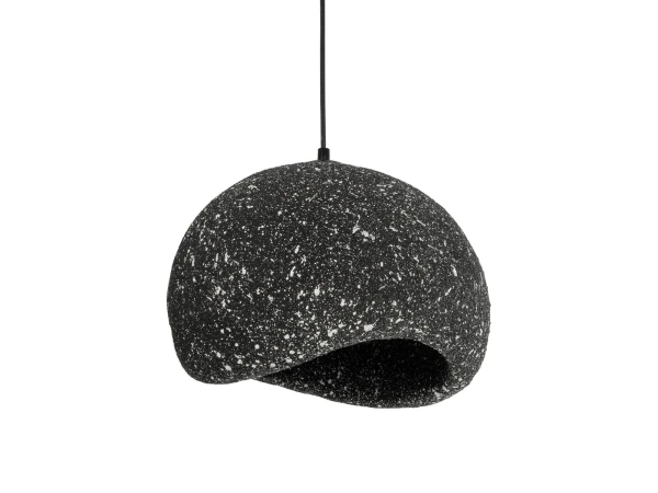 GLOBOSTAR® STONE 204-0194 Μοντέρνο Κρεμαστό Φωτιστικό Οροφής με Ντουί 1 x E27 AC 220-240V IP20 - Μαύρο - Μ35 x Π31 x Υ26cm