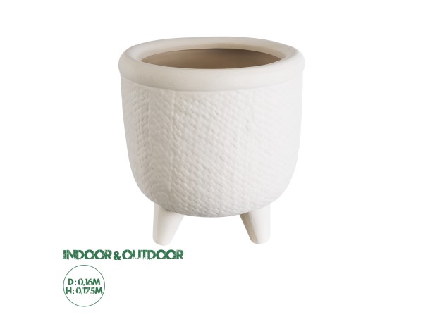 GloboStar® Artificial Garden YUKATAN 20513 Διακοσμητικό Κεραμικό Κασπώ Γλάστρα - Flower Pot Μπεζ Φ16 x Υ17.5cm GloboStar® Artificial Garden YUKATAN 20513 Διακοσμητικό Κεραμικό Κασπώ Γλάστρα - Flower Pot Μπεζ Φ16 x Υ17.5cm