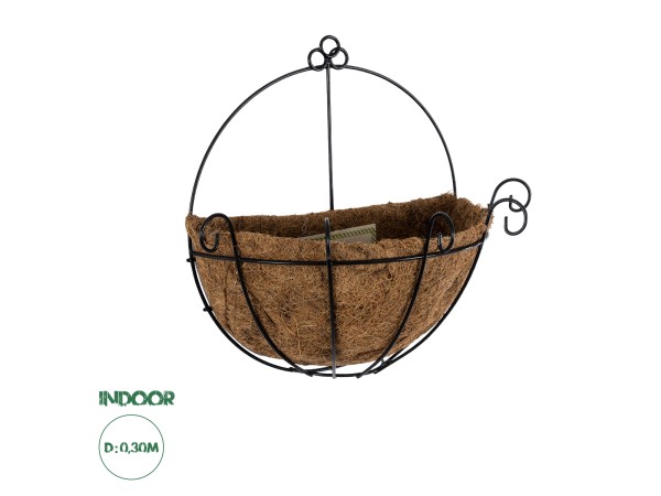 GloboStar® Artificial Garden KOUFONISIA 20562 Κρεμαστό Διακοσμητικό Κασπώ Γλάστρα - Flower Pot από Φλοιό Καρύδας Καφέ με Μαύρη Μεταλλική Βάση Φ30 x Υ33cm GloboStar® Artificial Garden KOUFONISIA 20562 Κρεμαστό Διακοσμητικό Κασπώ Γλάστρα - Flower Pot από Φλοιό Καρύδας Καφέ με Μαύρη Μεταλλική Βάση Φ30 x Υ33cm