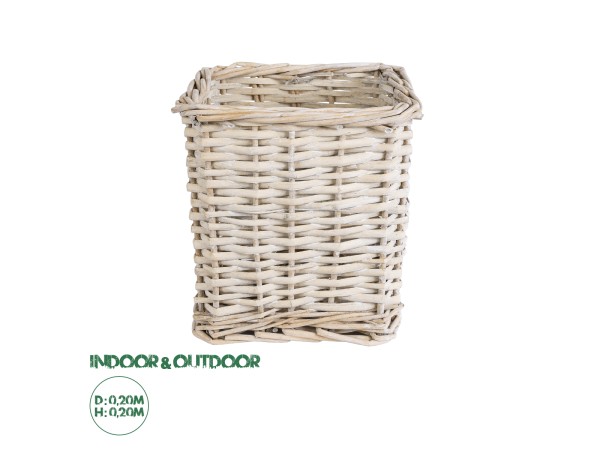 GloboStar® Artificial Garden KYOTO 20589 Διακοσμητικό Πλεκτό Καλάθι - Κασπώ Γλάστρα - Flower Pot Λευκό με Μπεζ Φ20 x Υ20cm GloboStar® Artificial Garden KYOTO 20589 Διακοσμητικό Πλεκτό Καλάθι - Κασπώ Γλάστρα - Flower Pot Λευκό με Μπεζ Φ20 x Υ20cm