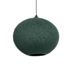 GLOBOSTAR® SOLEI 205-0013 Boho Κρεμαστό Φωτιστικό Οροφής με Ντουί 1 x E27 AC 220-240V IP20 - Πράσινο - M40 x Π40 x Υ36cm