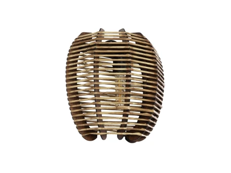 GLOBOSTAR® BOND 205-0050 Boho Φωτιστικό Τοίχου - Απλίκα με Ντουί 1 x E27 AC 220-240V IP20 - Μπεζ - M35 x Π18 x Υ32cm