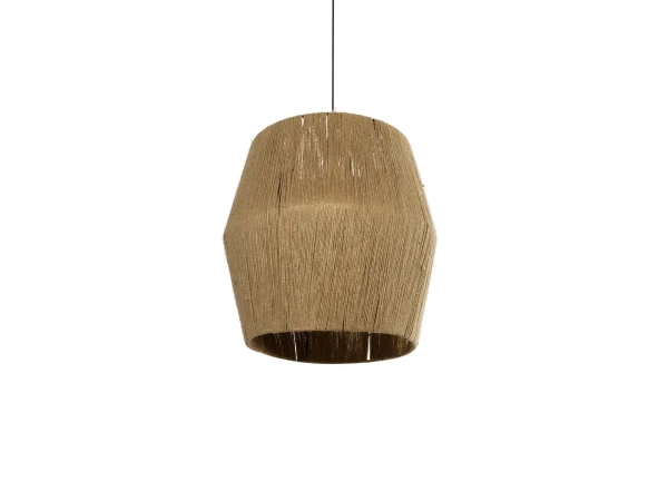 GLOBOSTAR® CONE 205-0058 Boho Κρεμαστό Φωτιστικό Οροφής με Ντουί 1 x E27 AC 220-240V IP20 - Μπεζ - M55 x Π55 x Υ50cm