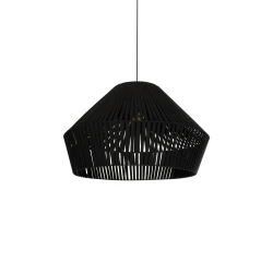 GLOBOSTAR® NUI 205-0062 Boho Κρεμαστό Φωτιστικό Οροφής με Ντουί 1 x E27 AC 220-240V IP20 - Μαύρο - M60 x Π60 x Υ41cm