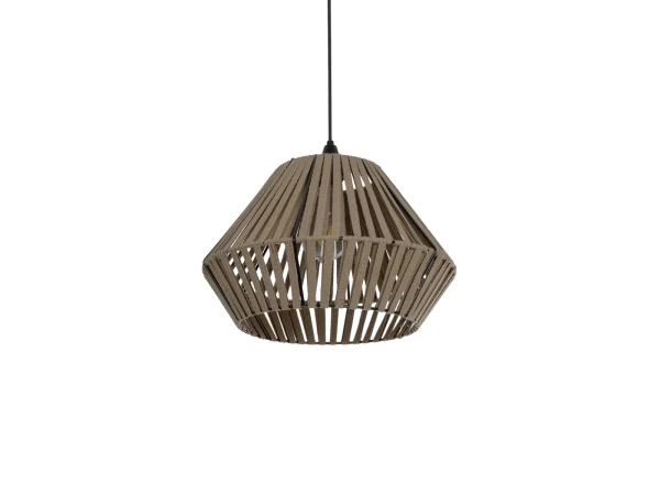 GLOBOSTAR® NUI 205-0067 Boho Κρεμαστό Φωτιστικό Οροφής με Ντουί 1 x E27 AC 220-240V IP20 - Μπεζ - M36 x Π36 x Υ27cm