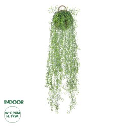 GloboStar® Artificial Garden GOLDEN BELL WILLOW HANGING PLANT 20630 Κρεμαστό Τεχνητό Διακοσμητικό Φυτό Ιτίας  Y110cm