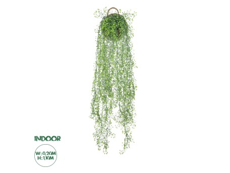 GloboStar® Artificial Garden GOLDEN BELL WILLOW HANGING PLANT 20630 Κρεμαστό Τεχνητό Διακοσμητικό Φυτό Ιτίας  Y110cm