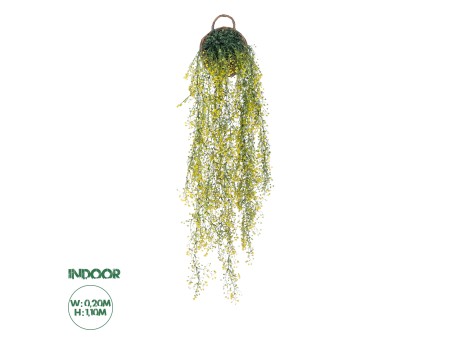GloboStar® Artificial Garden GOLDEN BELL WILLOW  HANGING PLANT 20632 Κρεμαστό Τεχνητό Διακοσμητικό Φυτό Ιτίας  Y110cm