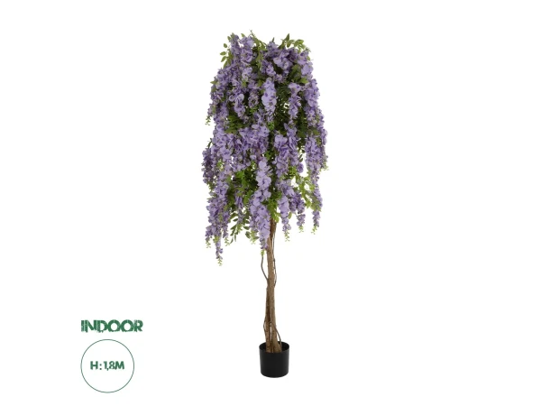 GloboStar® Artificial Garden WISTERIA PURPLE 20682 Τεχνητό Διακοσμητικό Δέντρο Μωβ Βιστερία Μ60 x Π60 x Υ180cm