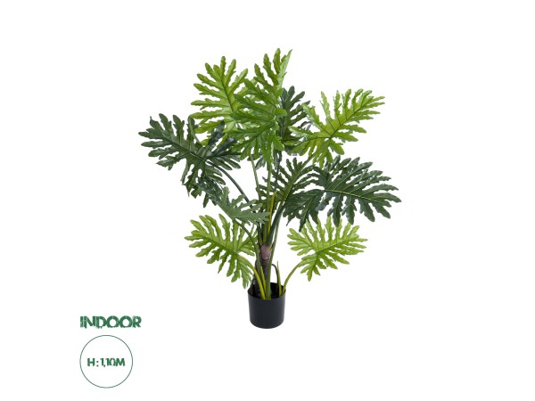 GloboStar® Artificial Garden PHILODENDRON 20686 Τεχνητό Διακοσμητικό Φυτό Φυλλόδενδρο Υ110cm