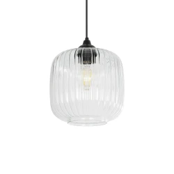 GLOBOSTAR® MELONI 206-0013 Μοντέρνο Κρεμαστό Φωτιστικό Οροφής με Ντουί 1 x E27 AC 220-240V IP20 - Διάφανο - Μ20 x Π20 x Υ24cm