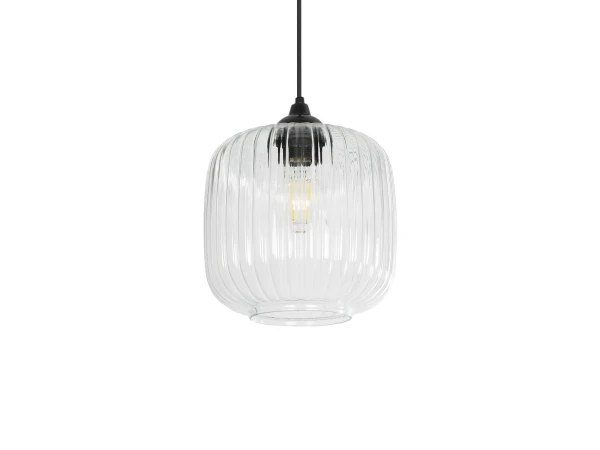 GLOBOSTAR® MELONI 206-0013 Μοντέρνο Κρεμαστό Φωτιστικό Οροφής με Ντουί 1 x E27 AC 220-240V IP20 - Διάφανο - Μ20 x Π20 x Υ24cm