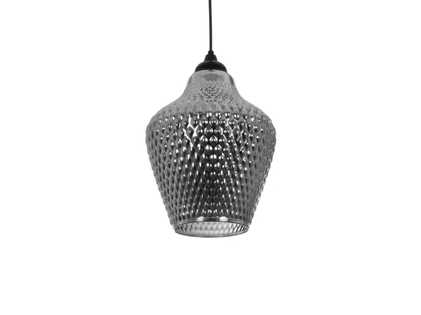 GLOBOSTAR® SKLO 206-0024 Μοντέρνο Κρεμαστό Φωτιστικό Οροφής με Ντουί 1 x E27 AC 220-240V IP20 - Μαύρο Φιμέ - Μ22 x Π22 x Υ31cm GLOBOSTAR® SKLO 206-0024 Μοντέρνο Κρεμαστό Φωτιστικό Οροφής με Ντουί 1 x E27 AC 220-240V IP20 - Μαύρο Φιμέ - Μ22 x Π22 x Υ31cm