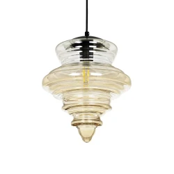 GLOBOSTAR® CORTE 206-0029 Μοντέρνο Κρεμαστό Φωτιστικό Οροφής με Ντουί 1 x E27 AC 220-240V IP20 - Mελί - Μ25 x Π25 x Υ30cm