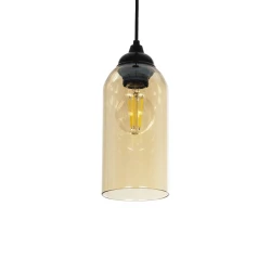 GLOBOSTAR® TUBE 206-0031 Μοντέρνο Κρεμαστό Φωτιστικό Οροφής με Ντουί 1 x E27 AC 220-240V IP20 - Mελί - Μ10 x Π10 x Υ24cm