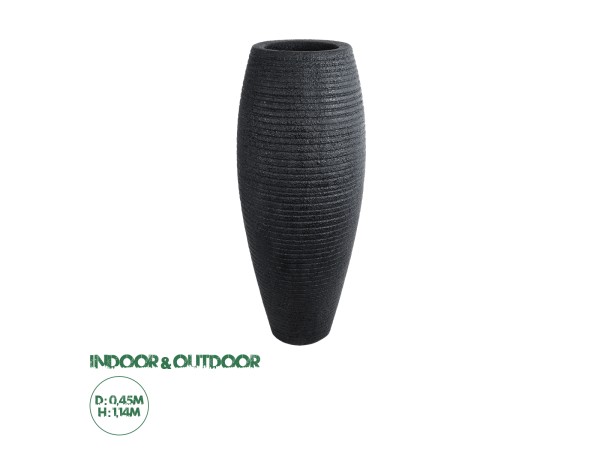 GloboStar® Artificial Garden NASHVILLE 20714 Επιδαπέδιο Πολυεστερικό Τσιμεντένιο Κασπώ Γλάστρα - Flower Pot Μαύρο Φ45 x Υ114cm GloboStar® Artificial Garden NASHVILLE 20714 Επιδαπέδιο Πολυεστερικό Τσιμεντένιο Κασπώ Γλάστρα - Flower Pot Μαύρο Φ45 x Υ114cm