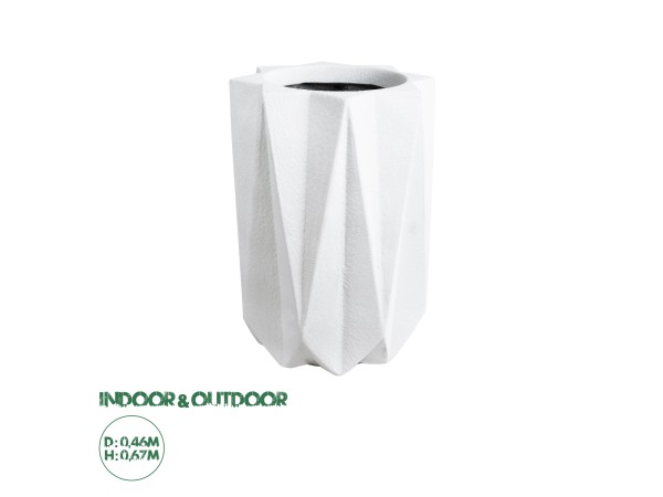 GloboStar® Artificial Garden PADOVA 20740 Επιδαπέδιο Πολυεστερικό Τσιμεντένιο Κασπώ Γλάστρα - Flower Pot Λευκό Φ46 x Υ67cm GloboStar® Artificial Garden PADOVA 20740 Επιδαπέδιο Πολυεστερικό Τσιμεντένιο Κασπώ Γλάστρα - Flower Pot Λευκό Φ46 x Υ67cm