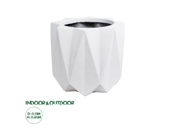 GloboStar® Artificial Garden PADOVA 20741 Επιδαπέδιο Πολυεστερικό Τσιμεντένιο Κασπώ Γλάστρα - Flower Pot Λευκό Φ51 x Υ46cm GloboStar® Artificial Garden PADOVA 20741 Επιδαπέδιο Πολυεστερικό Τσιμεντένιο Κασπώ Γλάστρα - Flower Pot Λευκό Φ51 x Υ46cm
