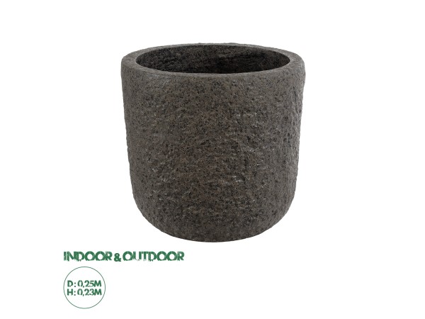 GloboStar® Artificial Garden LUCCA 20755 Επιδαπέδιο Πολυεστερικό Τσιμεντένιο Κασπώ Γλάστρα - Flower Pot Καφέ Φ25 x Υ23cm GloboStar® Artificial Garden LUCCA 20755 Επιδαπέδιο Πολυεστερικό Τσιμεντένιο Κασπώ Γλάστρα - Flower Pot Καφέ Φ25 x Υ23cm
