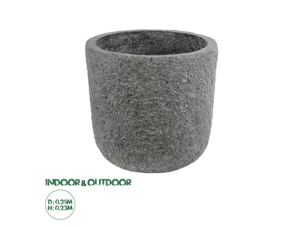 GloboStar® Artificial Garden ERICE 20757 Επιδαπέδιο Πολυεστερικό Τσιμεντένιο Κασπώ Γλάστρα - Flower Pot Γκρι Φ25 x Υ23cm GloboStar® Artificial Garden ERICE 20757 Επιδαπέδιο Πολυεστερικό Τσιμεντένιο Κασπώ Γλάστρα - Flower Pot Γκρι Φ25 x Υ23cm