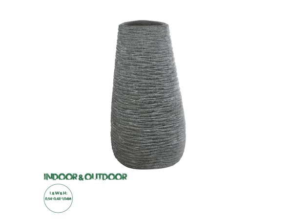 GloboStar® Artificial Garden RONDA 20760 Επιδαπέδιο Πολυεστερικό Τσιμεντένιο Κασπώ Γλάστρα - Flower Pot Γκρι Μ54 x Π48 x Υ104cm GloboStar® Artificial Garden RONDA 20760 Επιδαπέδιο Πολυεστερικό Τσιμεντένιο Κασπώ Γλάστρα - Flower Pot Γκρι Μ54 x Π48 x Υ104cm