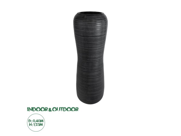 GloboStar® Artificial Garden BARRIO 20772 Επιδαπέδιο Πολυεστερικό Τσιμεντένιο Κασπώ Γλάστρα - Flower Pot Μαύρο Φ40 x Υ122cm GloboStar® Artificial Garden BARRIO 20772 Επιδαπέδιο Πολυεστερικό Τσιμεντένιο Κασπώ Γλάστρα - Flower Pot Μαύρο Φ40 x Υ122cm