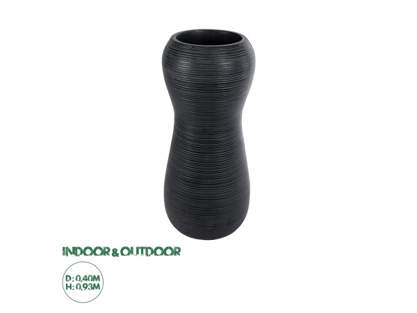 GloboStar® Artificial Garden BARRIO 20773 Επιδαπέδιο Πολυεστερικό Τσιμεντένιο Κασπώ Γλάστρα - Flower Pot Μαύρο Φ40 x Υ93cm GloboStar® Artificial Garden BARRIO 20773 Επιδαπέδιο Πολυεστερικό Τσιμεντένιο Κασπώ Γλάστρα - Flower Pot Μαύρο Φ40 x Υ93cm