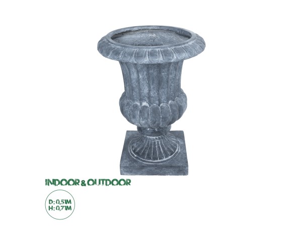 GloboStar® Artificial Garden ALCAZAR 20777 Επιδαπέδιο Πολυεστερικό Τσιμεντένιο Κασπώ Γλάστρα - Flower Pot Γκρι Φ51 x Υ71cm GloboStar® Artificial Garden ALCAZAR 20777 Επιδαπέδιο Πολυεστερικό Τσιμεντένιο Κασπώ Γλάστρα - Flower Pot Γκρι Φ51 x Υ71cm