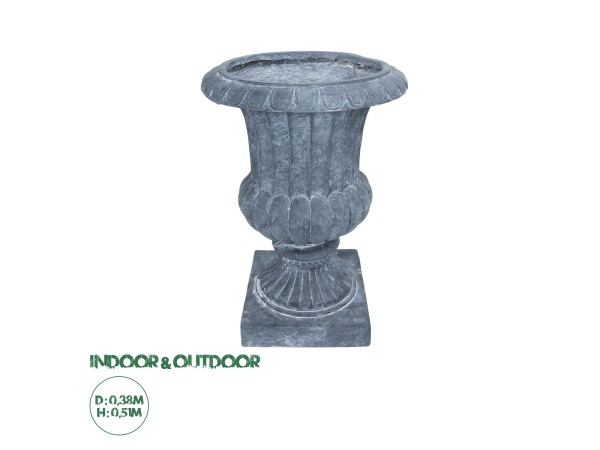 GloboStar® Artificial Garden ALCAZAR 20778 Επιδαπέδιο Πολυεστερικό Τσιμεντένιο Κασπώ Γλάστρα - Flower Pot Γκρι Φ38 x Υ51cm GloboStar® Artificial Garden ALCAZAR 20778 Επιδαπέδιο Πολυεστερικό Τσιμεντένιο Κασπώ Γλάστρα - Flower Pot Γκρι Φ38 x Υ51cm