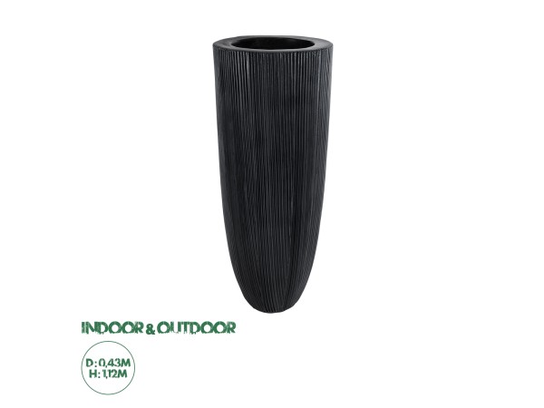 GloboStar® Artificial Garden CASTLE 20792 Επιδαπέδιο Πολυεστερικό Τσιμεντένιο Κασπώ Γλάστρα - Flower Pot Μαύρο Φ43 x Υ112cm GloboStar® Artificial Garden CASTLE 20792 Επιδαπέδιο Πολυεστερικό Τσιμεντένιο Κασπώ Γλάστρα - Flower Pot Μαύρο Φ43 x Υ112cm