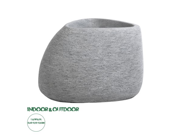 GloboStar® Artificial Garden OXFORD 20794 Επιδαπέδιο Πολυεστερικό Τσιμεντένιο Κασπώ Γλάστρα - Flower Pot Γκρι Μ60 x Π55 x Υ43cm GloboStar® Artificial Garden OXFORD 20794 Επιδαπέδιο Πολυεστερικό Τσιμεντένιο Κασπώ Γλάστρα - Flower Pot Γκρι Μ60 x Π55 x Υ43cm