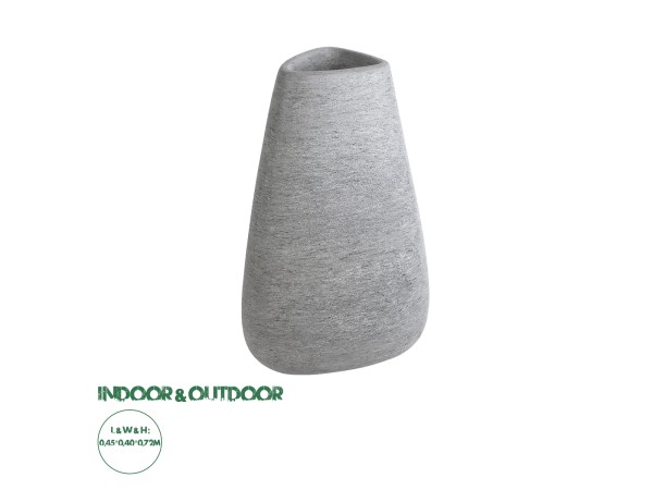 GloboStar® Artificial Garden OXFORD 20796 Επιδαπέδιο Πολυεστερικό Τσιμεντένιο Κασπώ Γλάστρα - Flower Pot Γκρι Μ45 x Π40 x Υ72cm GloboStar® Artificial Garden OXFORD 20796 Επιδαπέδιο Πολυεστερικό Τσιμεντένιο Κασπώ Γλάστρα - Flower Pot Γκρι Μ45 x Π40 x Υ72cm