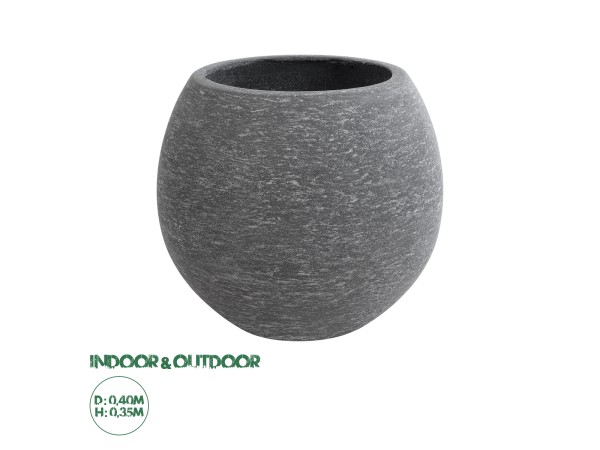 GloboStar® Artificial Garden COLUMBIA 20797 Επιδαπέδιο Πολυεστερικό Τσιμεντένιο Κασπώ Γλάστρα - Flower Pot Γκρι Φ40 x Υ35cm GloboStar® Artificial Garden COLUMBIA 20797 Επιδαπέδιο Πολυεστερικό Τσιμεντένιο Κασπώ Γλάστρα - Flower Pot Γκρι Φ40 x Υ35cm