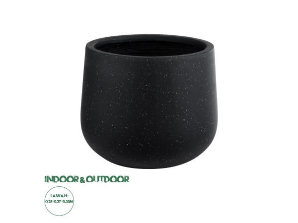 GloboStar® Artificial Garden MAYFAIR 20801 Διακοσμητικό Πολυεστερικό Τσιμεντένιο Κασπώ Γλάστρα - Flower Pot Μαύρο με Λευκές Λεπτομέριες Μ25 x Π27 x Υ30cm GloboStar® Artificial Garden MAYFAIR 20801 Διακοσμητικό Πολυεστερικό Τσιμεντένιο Κασπώ Γλάστρα - Flower Pot Μαύρο με Λευκές Λεπτομέριες Μ25 x Π27 x Υ30cm