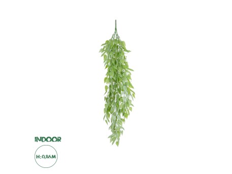 GloboStar® Artificial Garden HANGING LIMA BEAN 20847 Τεχνητό Διακοσμητικό Κρεμαστό Φυτό Φασόλι Λίμα Μ29 x Π10 x Υ86cm